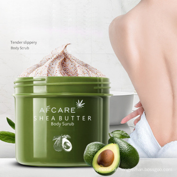 OEM Private Label Natürliches Sorbet Körperpeeling Hautpflege Peeling Whitening Bio Pfirsich Frucht Salz Shea Zucker Körperpeeling Körperpeeling für die Haut